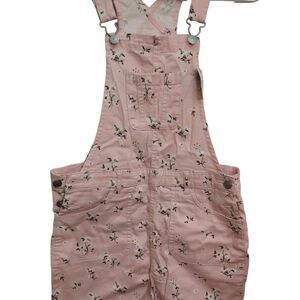 Arizona Girls Pink Floral Print Overall Skirt Skirtall Sz 16 NWT